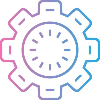 dişli simgesi, vektör çizimi