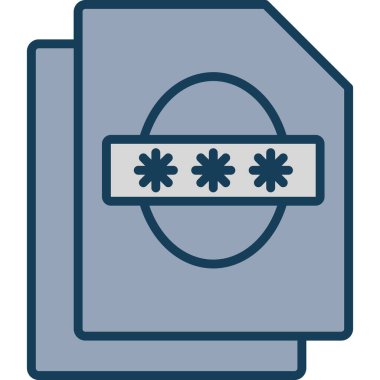 Şifre simgesi. Taslak çizimi. kilit simgesi