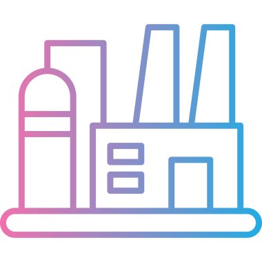 Fabrika. Web simgesi basit illüstrasyon