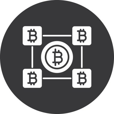 Bitcoin simgesi, basit vektör illüstrasyonu