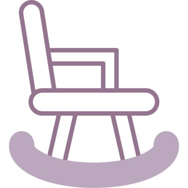 Sandalye. Web simgesi basit illüstrasyon