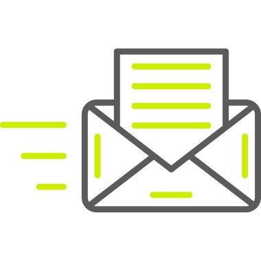 e-posta ileti simgesi ana hat biçiminde