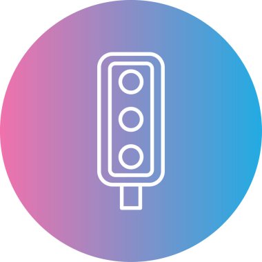 Kişisel ve ticari kullanım için trafik ışığı vektör simgesi simgesi çizimi..