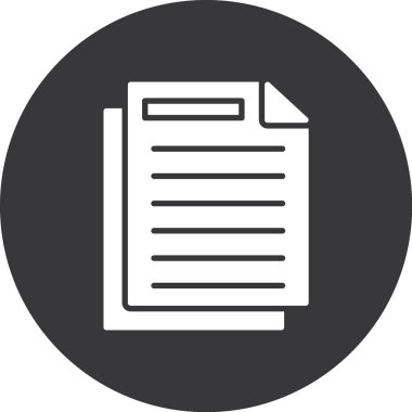 Belge. Web simgesi basit tasarım