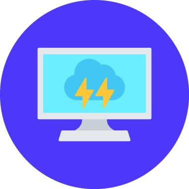 Bulut. Web simgesi basit illüstrasyon