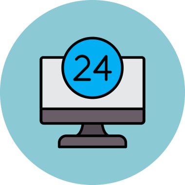 Bilgisayar. Web simgesi basit illüstrasyon