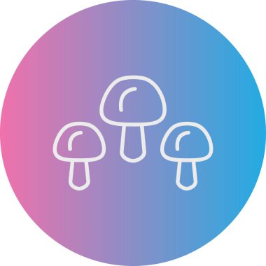 Modern mantar simgesinin vektör çizimi