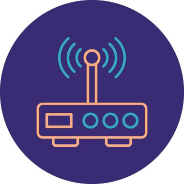 Kablosuz. Web simgesi basit illüstrasyon