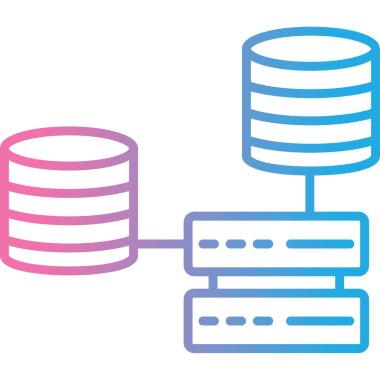 sunucu veritabanı vektörü simgesi