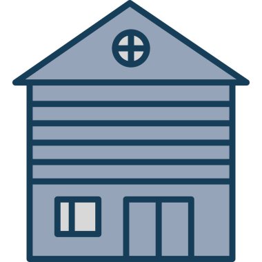 Bina. Web simgesi basit illüstrasyon