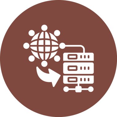 şebeke. Web simgesi basit illüstrasyon