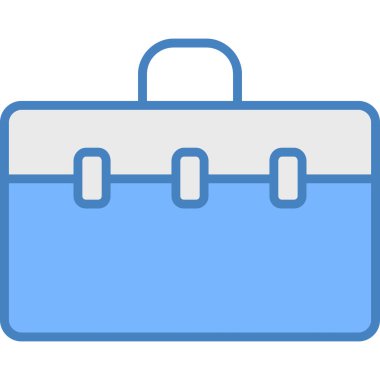 bavul simgesi modern vektör illüstrasyonu