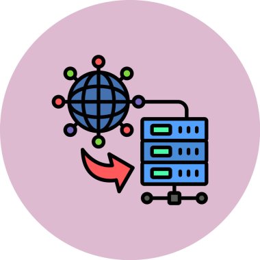 global data modern icon, vector illustration