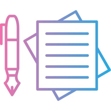 Kağıt içeren vektör kalem