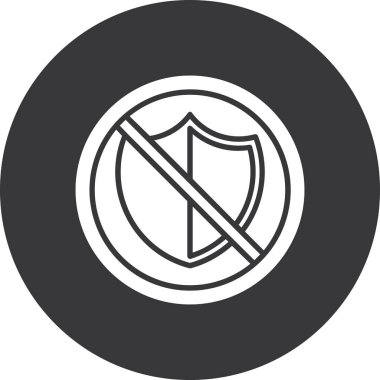 Kalkan koruma simgesi, vektör çizim