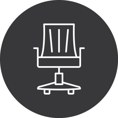 Ofis sandalyesi simgesinin vektör illüstrasyonu