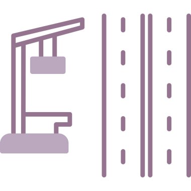 inşaat vinç simgesi ana hat biçiminde oluşturuluyor