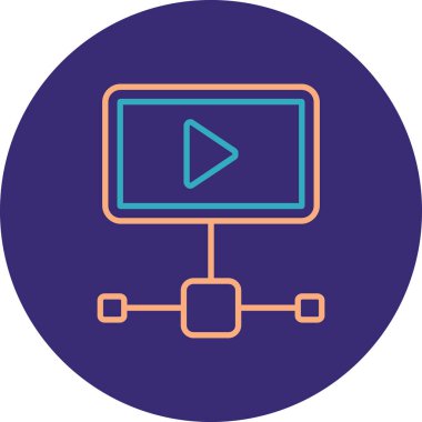 Televizyon. Web simgesi basit illüstrasyon