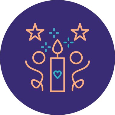 Mum vektör simgesi, vektör illüstrasyonu