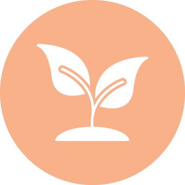 Bir bitki simgesinin vektör illüstrasyonu