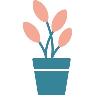 Bitki. Web simgesi basit illüstrasyon