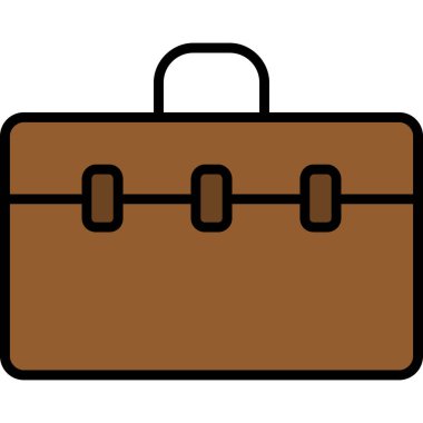 Çanta. Web simgesi basit illüstrasyon