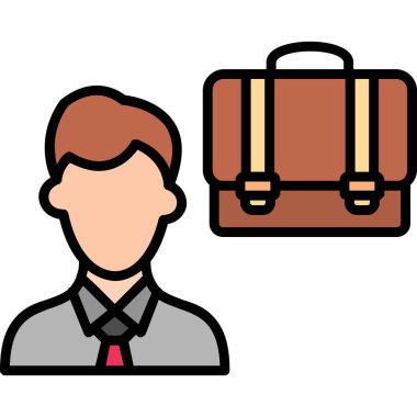 evrak çantası ikonu vektör illüstrasyonu