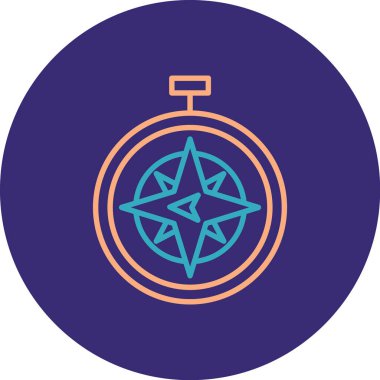 Web simgesi, vektör çizim pusula