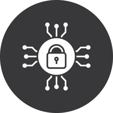 Kilit. Web simgesi basit illüstrasyon