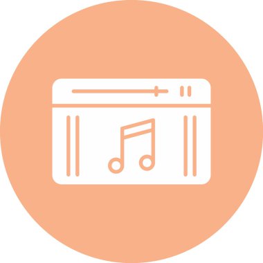 müzik simgesi, vektör illüstrasyonu