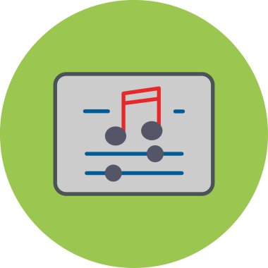 Müzik simgesinin vektör illüstrasyonu