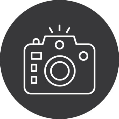 kamera simgesi vektör illüstrasyonu