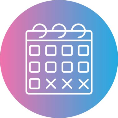 Takvim vektör simgesi modern basit illüstrasyon