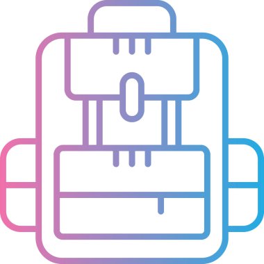 Çanta. Web simgesi basit illüstrasyon