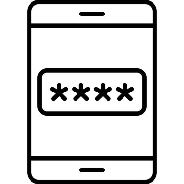 parola ikonu vektör illüstrasyonu