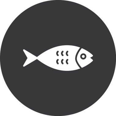 Balık simgesinin vektör illüstrasyonu