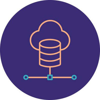 bulut depolama vektörü simgesi modern basit tasarım