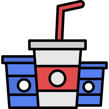 kahve ikonu, vektör illüstrasyonu