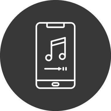 Müzik Oynatıcı Simgesi Moda Biçiminde İzole Arkaplan