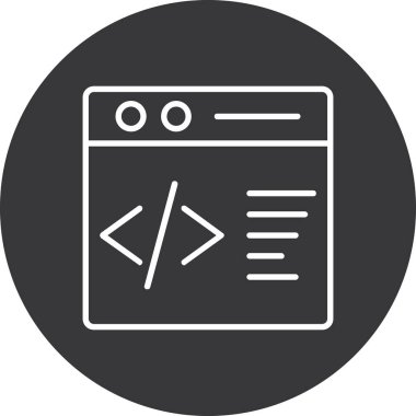 Kodlama vektör simgesi, modern biçim