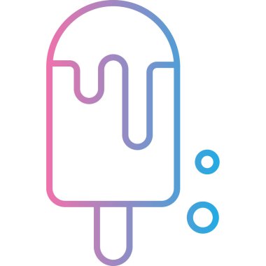 dondurma ikonu vektör illüstrasyonu