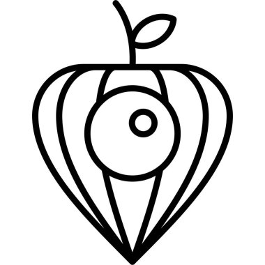 meyve elma sağIıklı simge ana hatları biçiminde