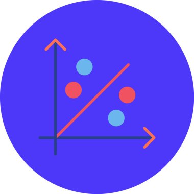 Bir grafiğin modern simgesinin vektör çizimi