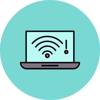 Kablosuz. Web simgesi basit illüstrasyon