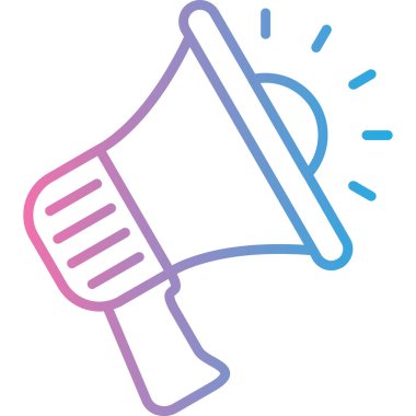 Megafon. Web simgesi basit illüstrasyon