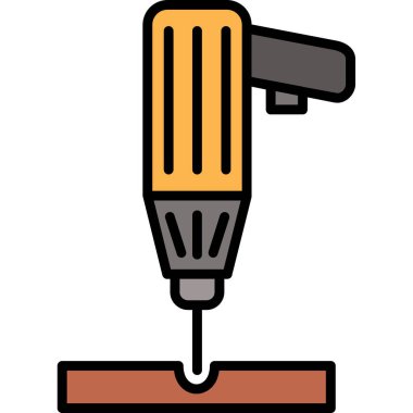 Fırça simgesi renk ana hatlarını boya