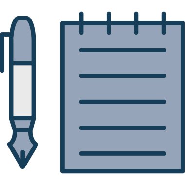 Kalem ve cetvel simgesi. vektör illüstrasyonu