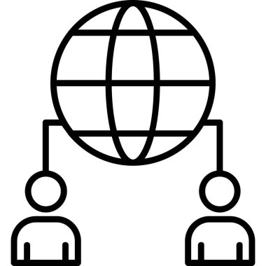 ağ bağlantısı simgesi, vektör illüstrasyonu