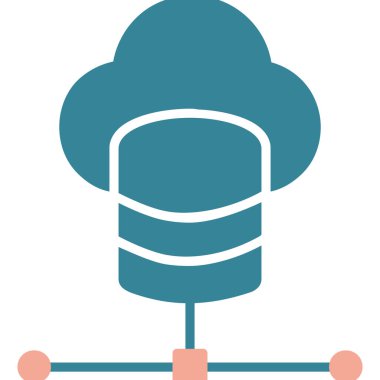 Bulut hesaplama simgesi vektör illüstrasyonu