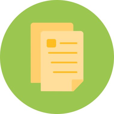 Belge. Web simgesi basit illüstrasyon